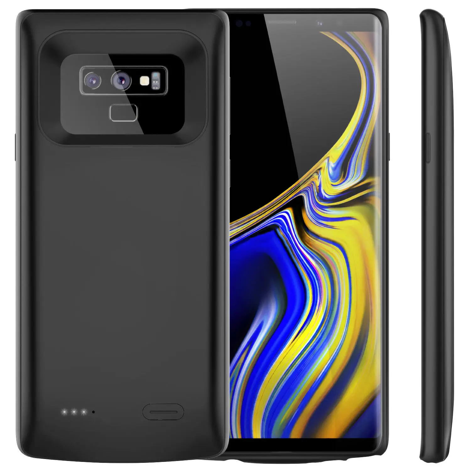 Черный XGODY чехол для батареи для samsung Galaxy NOTE 9 Силиконовый противоударный чехол для зарядного устройства 5000 мАч Тонкий чехол для банка питания - Цвет: Черный