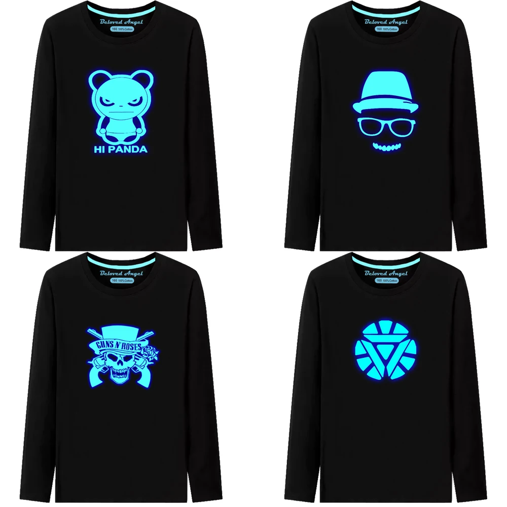 

Детская Хлопковая футболка с длинным рукавом, с ярким принтом