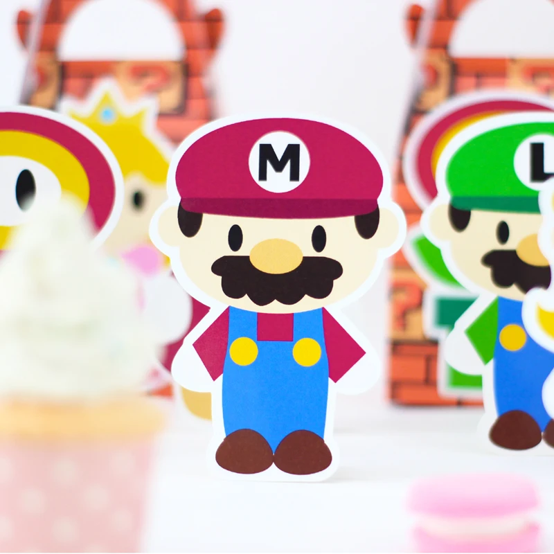 Mario Bros/вечерние украшения принцессы, настольные украшения, детские украшения для дня рождения, вечерние украшения