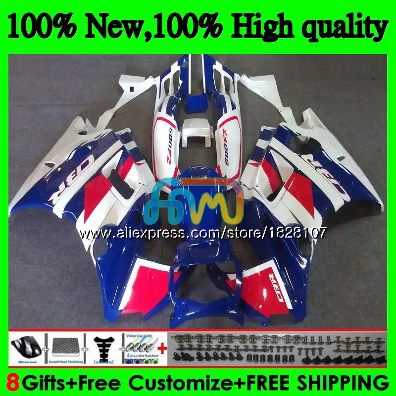 Комплект + бак для HONDA CBR600FS синий белый CBR 600F3 95 96 97 98 3BS.110 600 FS CBR600 F3 CBR600F3 1995 1996 1997 1998