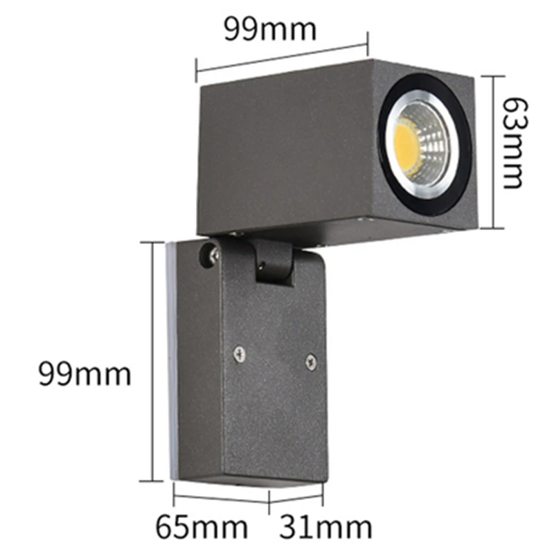 Светодиодная подсветка стен в коридоре с одной головкой|Комнатные настенные LED
