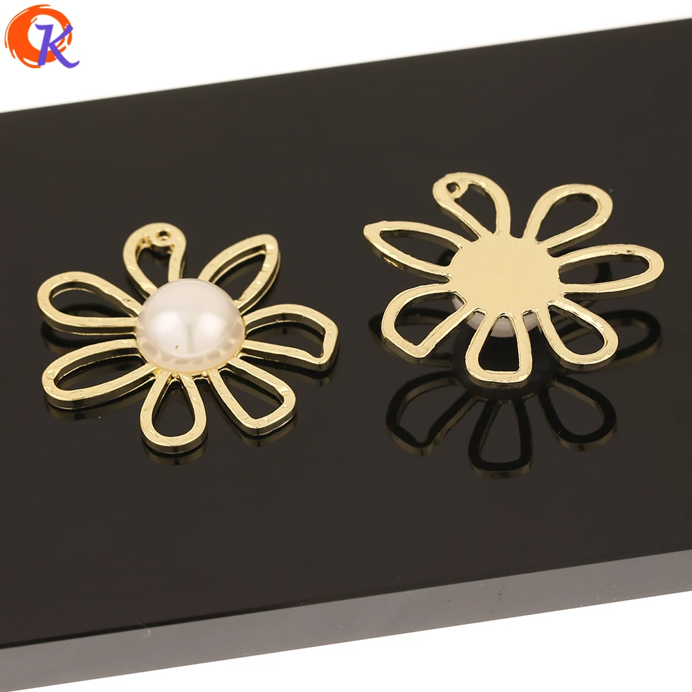 

Cordial Design 50Pcs 33*33MM Jewelry Accessories/Hand Made/Imitation Pearl/Flower Shape/Earring Findings/Charms/DIY Making