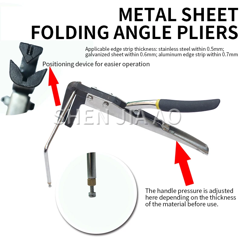 

Manual Metal Sheet Folding Machine Borderless Word Stainless Steel Luminous Word Special Bender Bending Pliers Angle Clamp 1PC