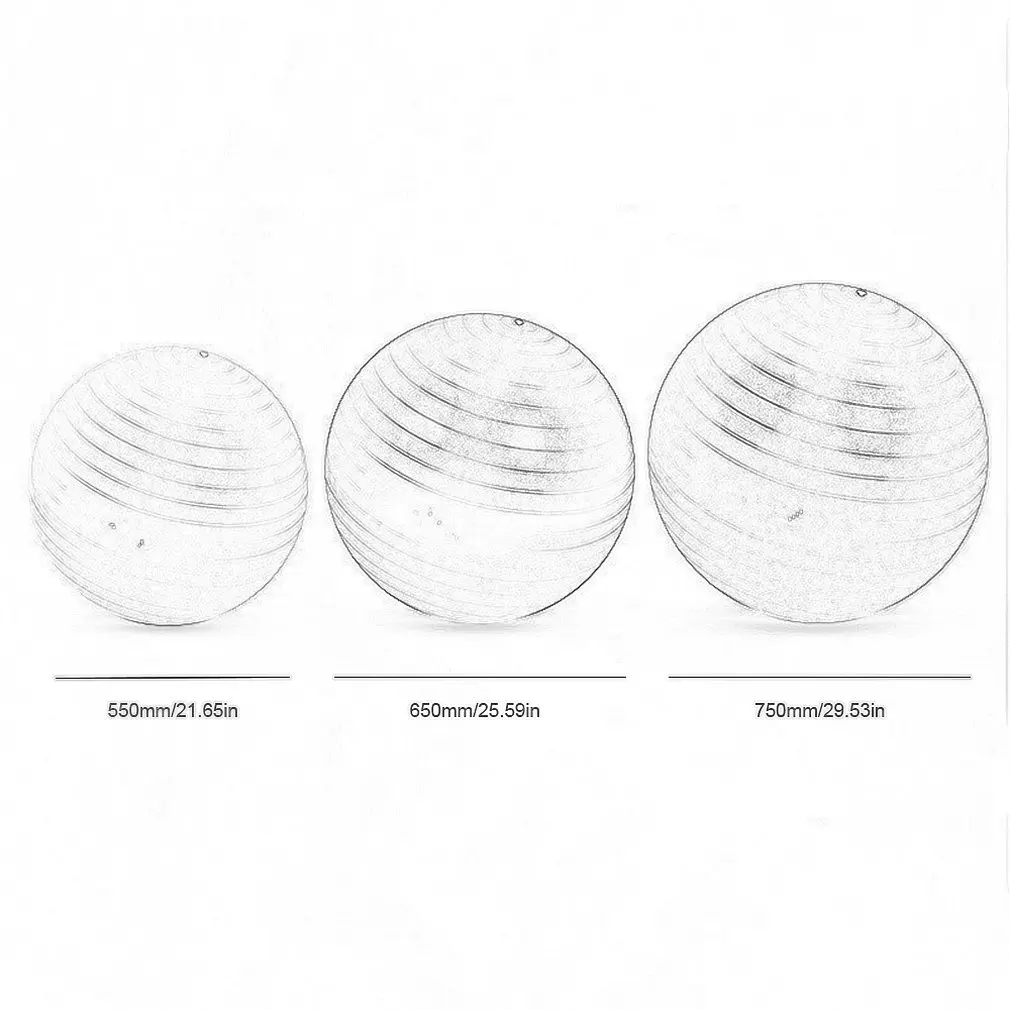 

55cm 65cm 75cm Yoga Pilates Ball Explosion-Proof Pvc Fitball For Stability Exercise Training Gym Anti Burst&Slip Resistant Ball