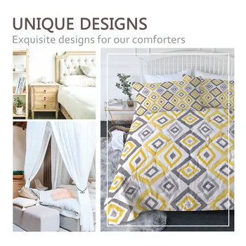 BlessLiving Geometric Quilt Set Rhombic Summer Comforter Yellow Grey White Bedding 3 Pieces Modern Colcha Verano Queen King 2