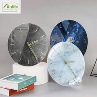 funlife%c2%ae bathroom home decor marble clock acrylic design nordic simple clock hanging wall living room diy wall clocks for office