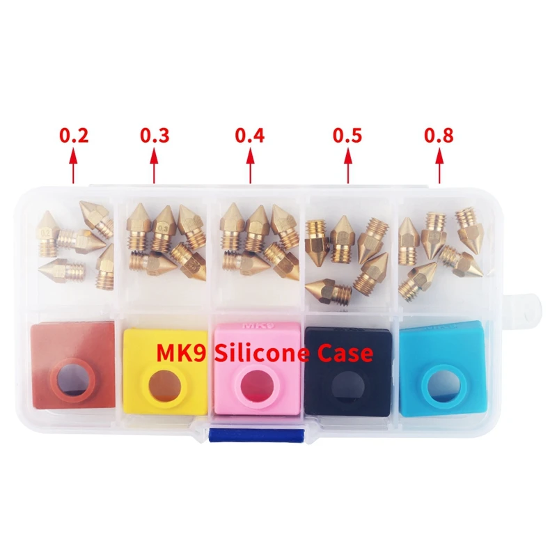 Запчасти для 3D принтера MK9 экструдер сопло печатающая головка 0 2/0 3/0 4/0 5/0 8/Mk9