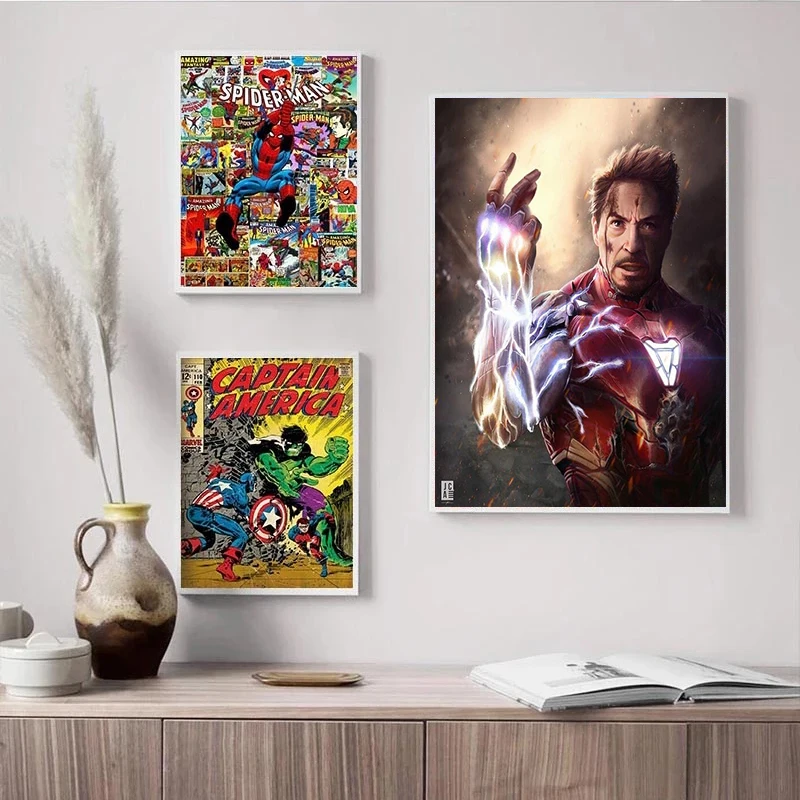 

Marvel Avengers Movie Canvas Painting Wall Art Superhero Iron Man Captain America Posters and Prints Pictures for Home Decor