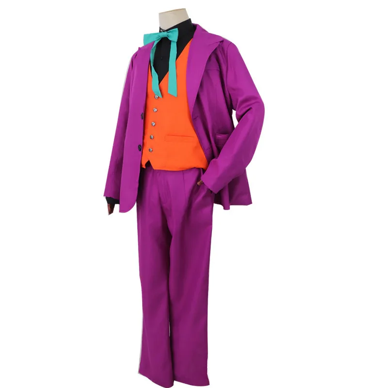 Костюм клоуна для взрослых и детей комплект из 4 предметов фиолетовая куртка