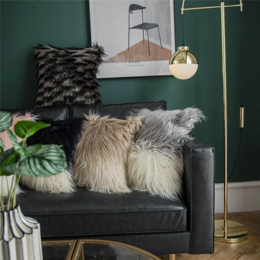 Наволочка плюшевая для дивана 45x45 см|Наволочки| |