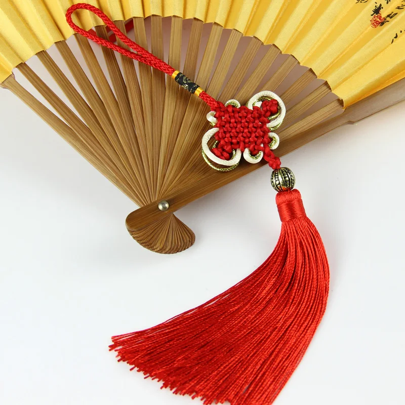 

Red Chinese Lucky Knot Cross Stitch Tassel Chinese Talisman Good Luck Knot Party Gift Traditional China New Year Decoration 10pc