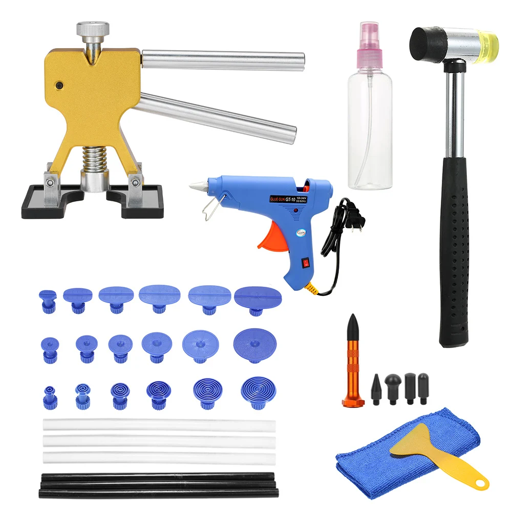 Paintless Dent Repair Tools Kit Lifter Puller Glue Tabs Gun Sticks 35pcs | Инструменты