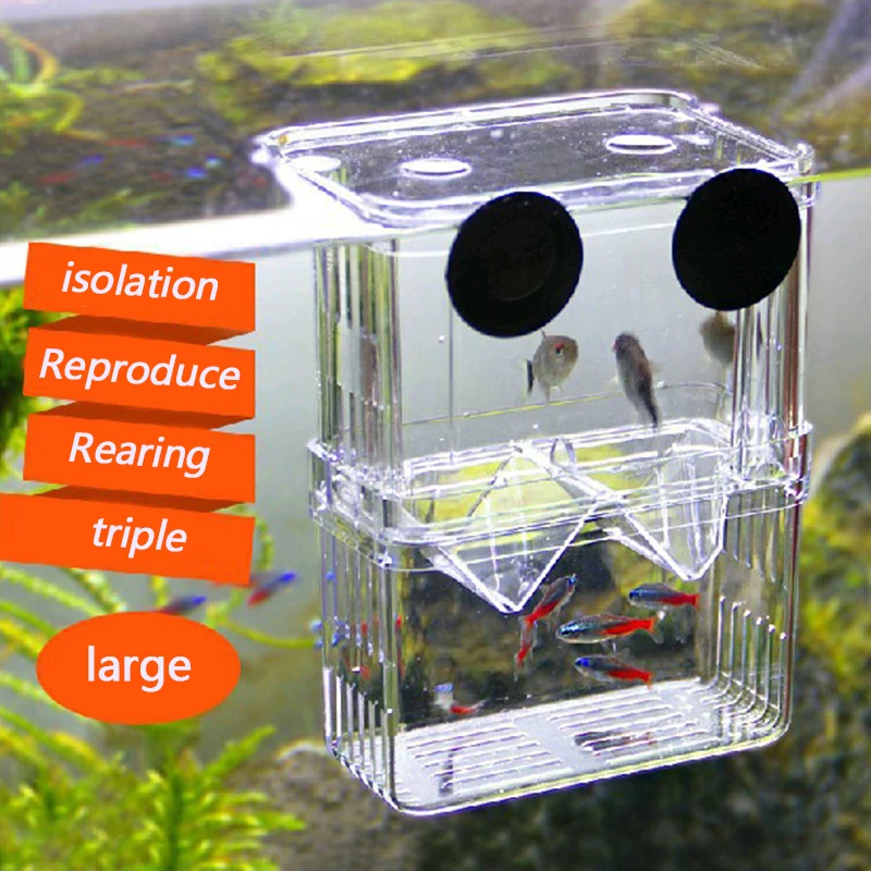 

Acrylic Fish Tank Breeding Isolation Box Aquarium Hatchery Incubator Holder Aquarium Accessories fish supplies