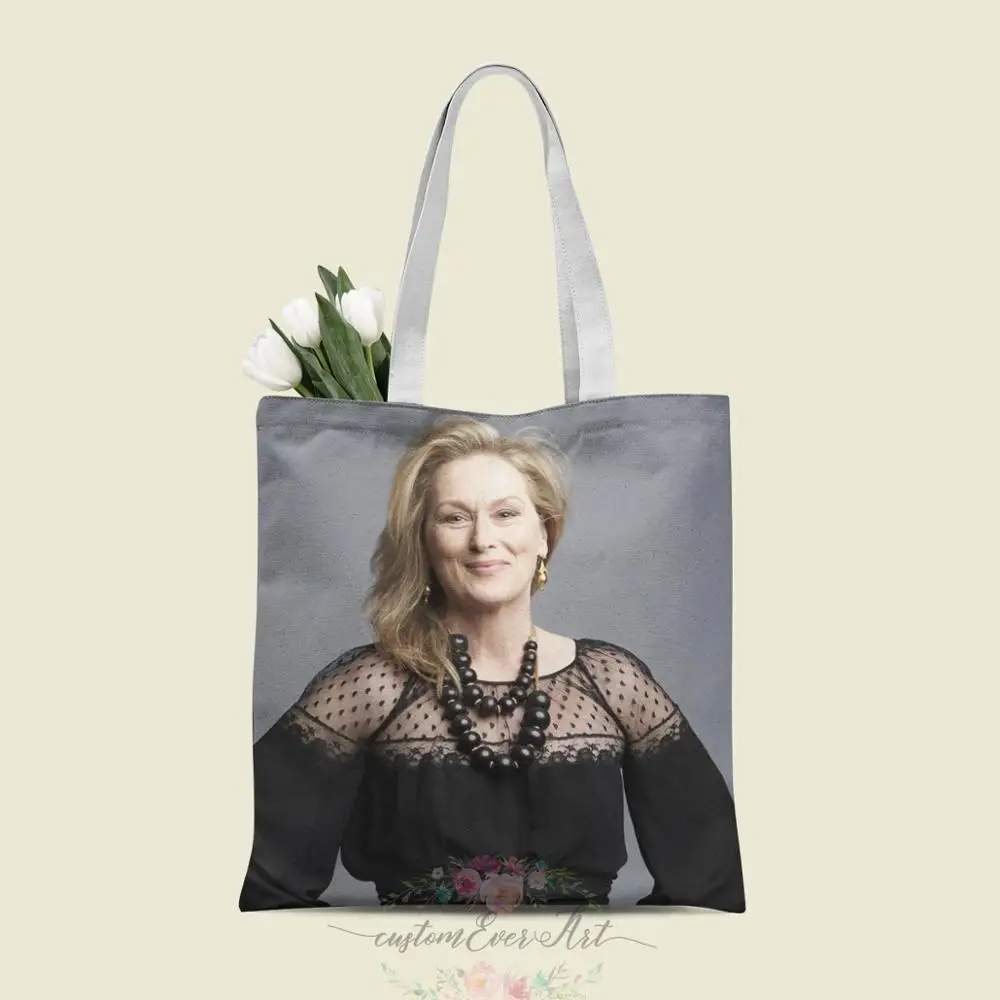 

Meryl Streep tote bag custom canvas tote bags for women for teacher Birthday Bags Gift Bag personalized gifts