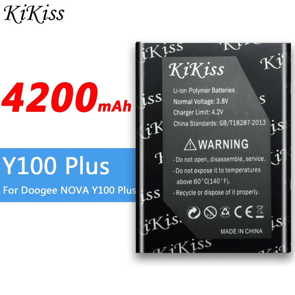 Большая емкость 4200 мАч Для Doogee NOVA Y100 Plus мобильный телефон литий ионный полимерный