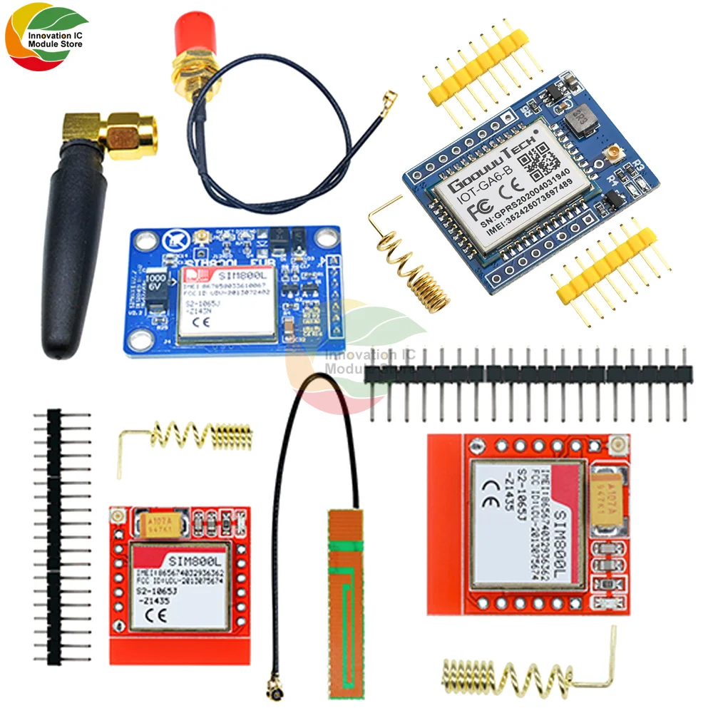 

SIM800L GPRS Module Core Quad-band TTL Serial Port IPX Interface Wireless With Antenna PCB Micro SIM Card For Arduino 3.7V 4.2V