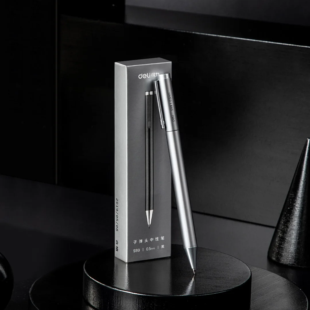 Ручка гелевая Xiaomi Deli 0 5 мм металлический карандаш со стержнями PREMEC и японскими