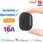 Умный модуль выключателя света Tuya ZigBee 16 А, двухсторонний переключатель с таймером, автоматизация сделай сам, выключатель, работает с Alexa Google Home