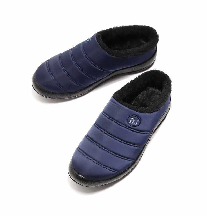 Size35-46; женская зимняя обувь из водонепроницаемого материала; пара зимних ботинок унисекс; Теплые повседневные ботинки на меху с нескользящей подошвой