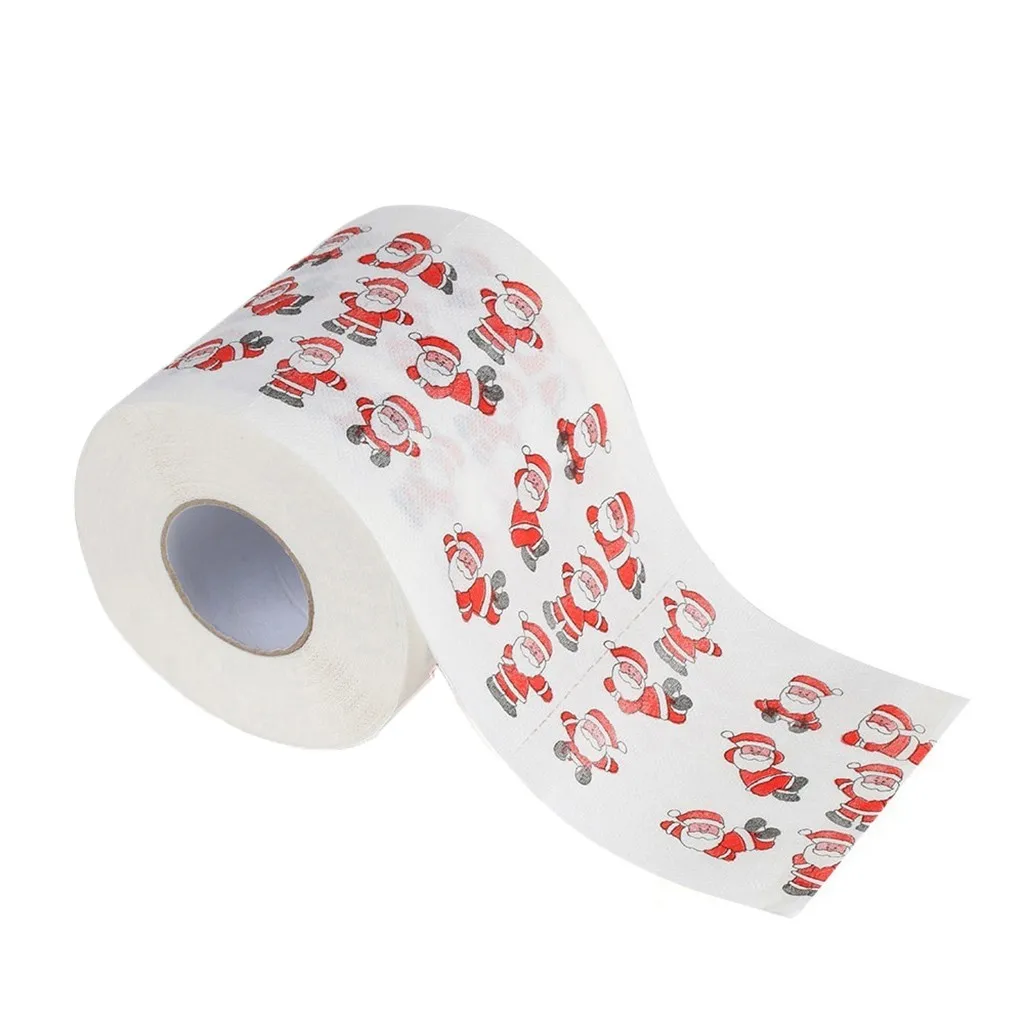 

Toilet Tissue Christmas pattern series printed Toilet Paper Home Santa Claus Bath Christmas Supplies Xmas Decor Tissue Roll#0103