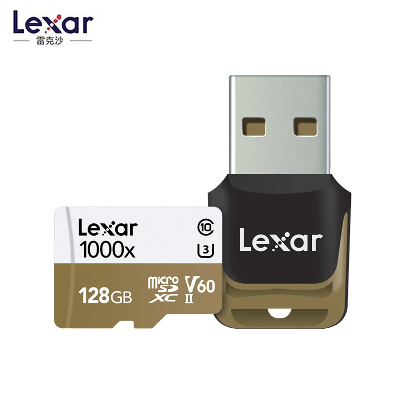 Новинка, Lexar 150 МБ/с./с, 1000x, Micro SD, 32 ГБ, класс 10, 64 ГБ, micro SDXC, 128 ГБ, tf карта памяти, считыватель UHS для дрона, спортивной видеокамеры