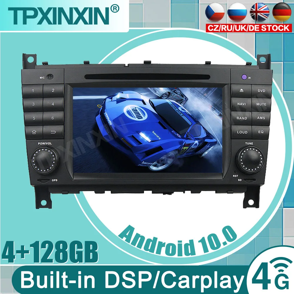 

Android 10 HD автомобильный радиоприемник для Mercedes Benz C-Class W203 2004-2007 CLC W203 2008-2010 W209 GPS навигация SWC