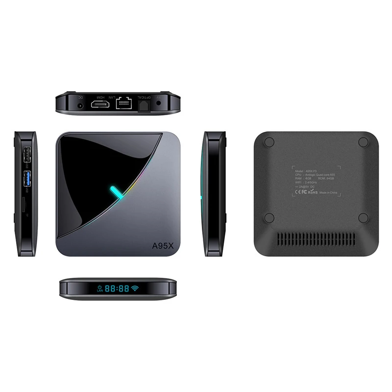 Amlogic S905X3 Smart tv Box Android 9 0 16 ГБ 32 64 Гб WiFi Bluetooth Google Play медиасервер телеприставка |