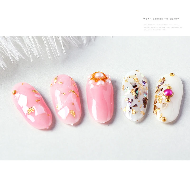 6 коробок/набор 3D Стразы для ногтей смешанные цветные Переводные изображения с