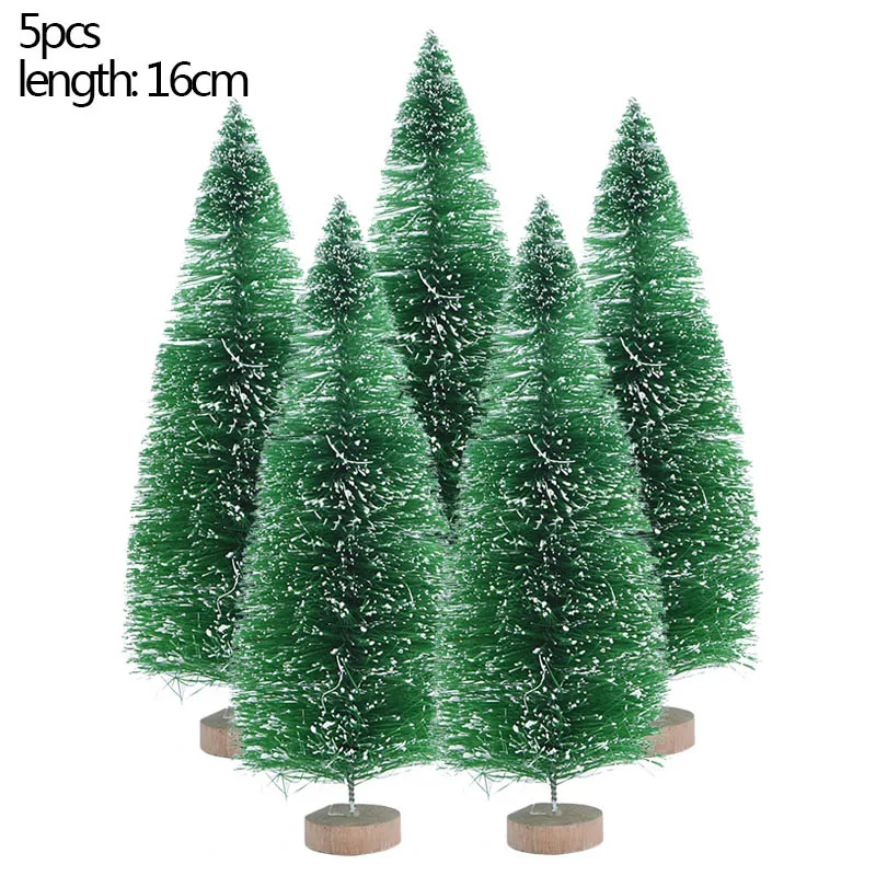 16cm green 5 шт. 5 размер искусственная декорированная Мини Рождественская елка Рождественское украшение елка Рождественская мини поддельная елка новогодний декор Navidad - Цвет: 16cm green