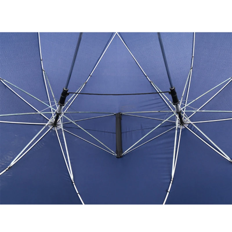 

QQJJFashion Creative Two-pole Couple Umbrella Pure Color Semi-automatic High-end Business Umbrella Double top Conjoined Umbrella