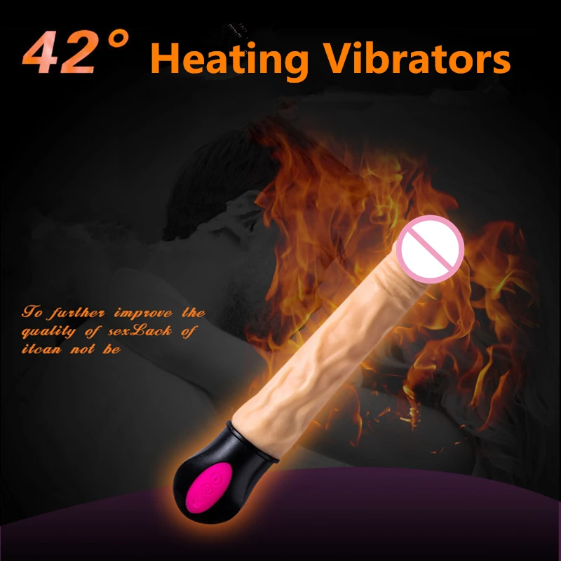 Вибрирующий силиконовый фаллоимитатор с подогревом стимулятор влагалища точки G