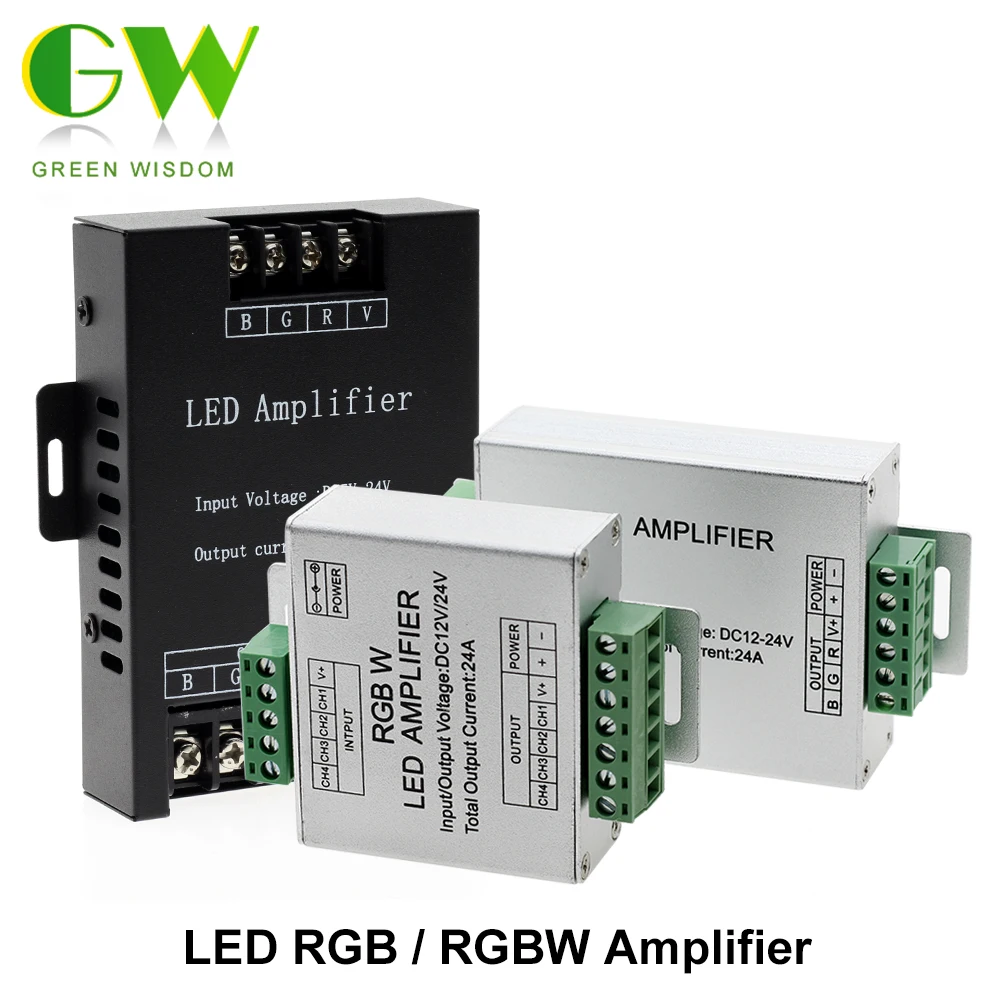 DC12V-24V 24A RGB усилитель RGBW светодиодный Усилитель сигнала контроллера для светодиодной ленты световая лента RGB RGBW rgbww усилитель мощности