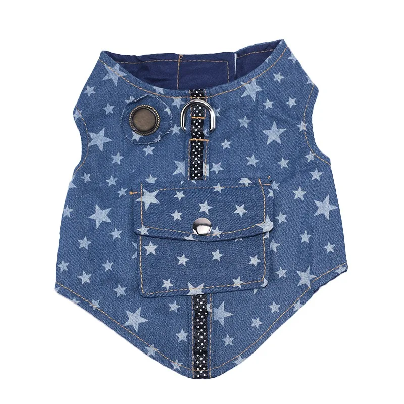 Поводок для кошек комплект джинсовый поводок собак с карманом джинсы жилет
