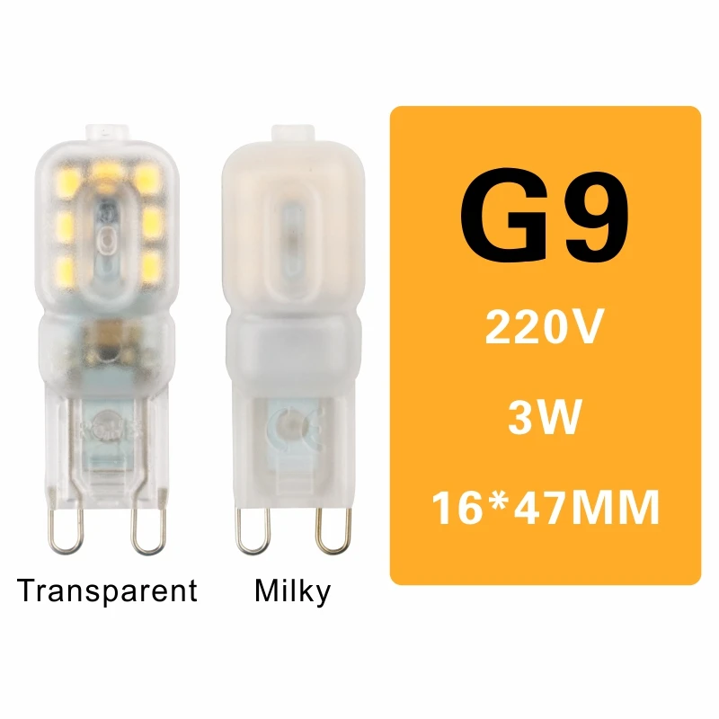 G9 3W 220V G4 G9 светодиодный светильник 3 Вт 5 Вт AC 220 В DC 12 В мини светодиодный прожектор SMD2835 люстра высокое качество освещение заменить галогенные лампы - Испускаемый цвет: G9 3W 220V