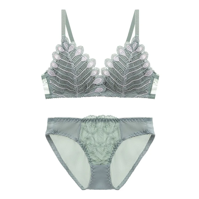 

Original Wireless Thin Underwear Anti-Sagging Adjustable Girl Japanese Sexy Small Sized Bra Push up Bra Set