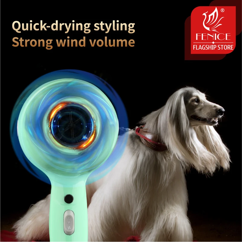 Fenice Pet hair dryer high power Teddy water blower silent dryer Cat Dog Bath quick drying hair dryer images - 6