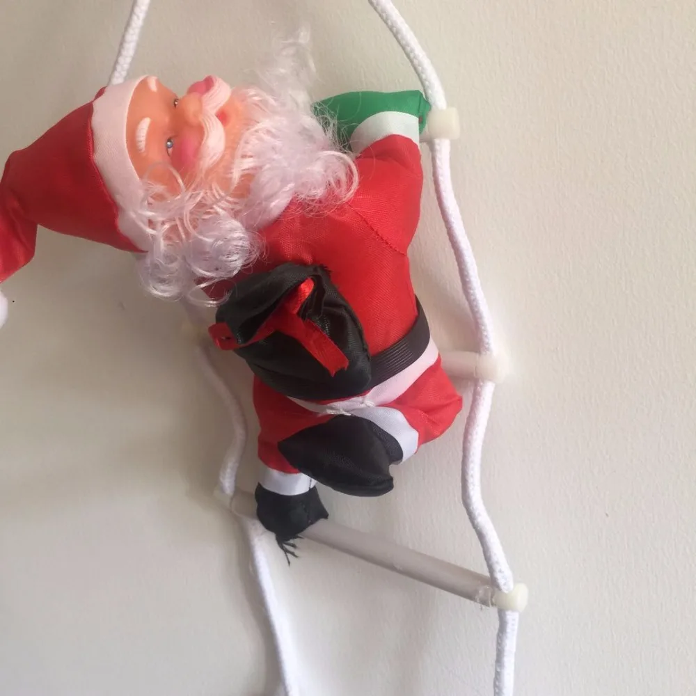 Рождественские украшения для дома 25 см подъем по лестнице Санта-Клауса елочные