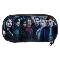 riverdale pencil case cosplay student school stationery bag canvas pen pencil case cosmetic makeup bag boys girls gift