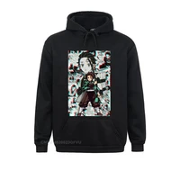 fashion manga style pullover hoodie men round neck sweater demon slayer anime demon blade pullover hoodie clothing