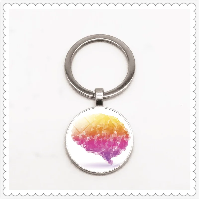 Медицинский сигнал сердцебиения Анатомия сердца шаблон брелок Стекло Ювелирные