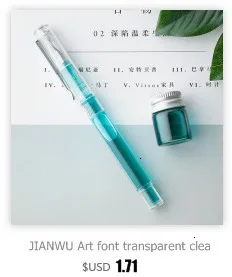 JIANWU, 1 шт., 0,5 мм, ретро герой, Классическая стальная ручка, перьевая ручка, роскошные модные перьевые ручки, новинка, ручки, подарок, для офиса, школы, поддержка