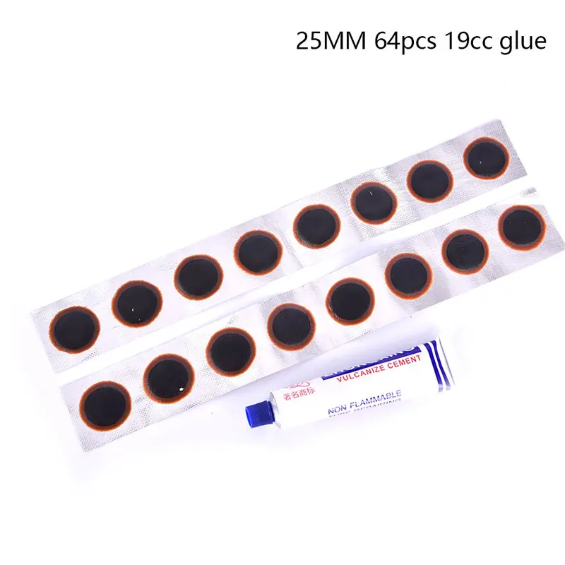 

25/30/40/52mm Bike Tire Patches Tool Flat Tire Repair Rubber Patch Glue Lever Set Tire Fix Kit Tire Tyre Inner Tube Puncture