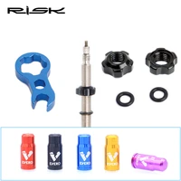 risk road bicycle valve nut with washer 2 valve cap set mtb road bike presta tire valve fixed nut cycling protection accessories