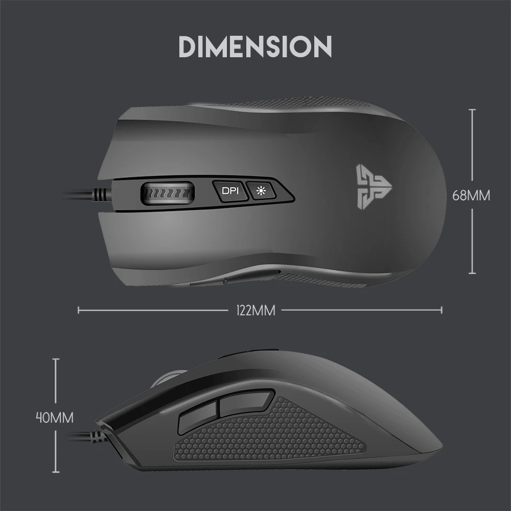 Проводная игровая мышь FANTECH X4S 4800 DPI 6 кнопок макро для геймеров эргономичная CS