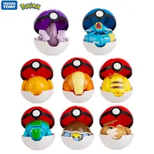 Genuine Pokemon Toy Set Pocket Monster Pokeball Deformation Anime Action Figure Pikachu Eevee Psyduck New Styles Model Kids Gift