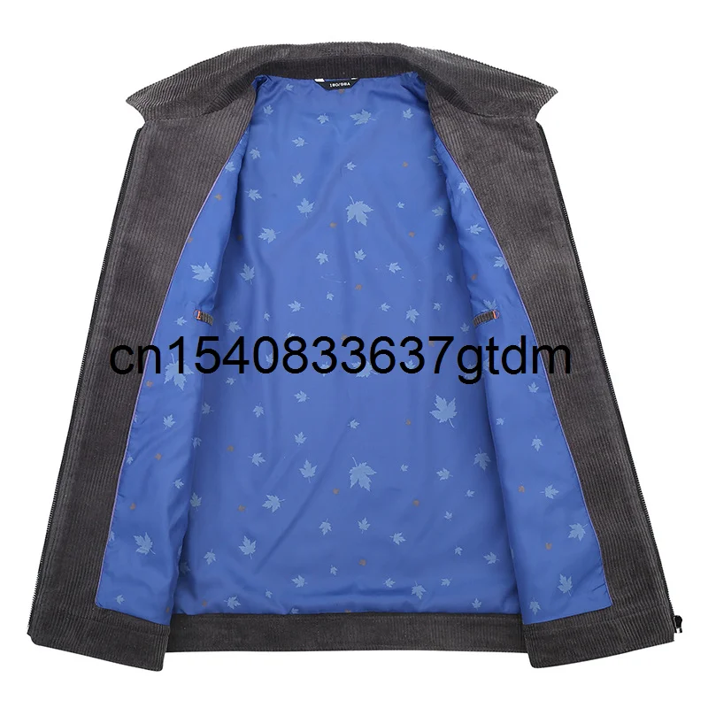 

Autumn and winter new men's fattening plus size jacket men's fat middle-aged business casual Lapel coat father's top