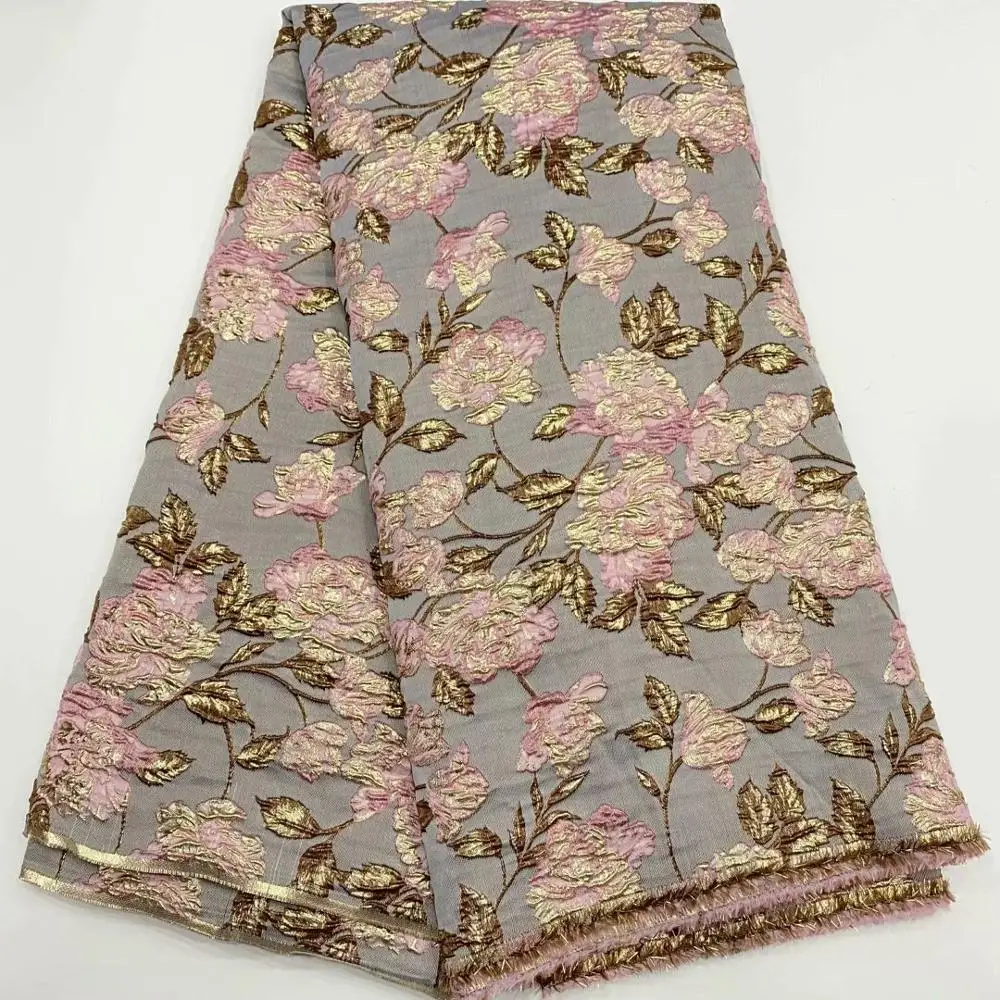

African Organza Lace Fabric With Gold Thread Latest Mesh Fabric High Quality French Tulle Lace Fabric For Dress N2996