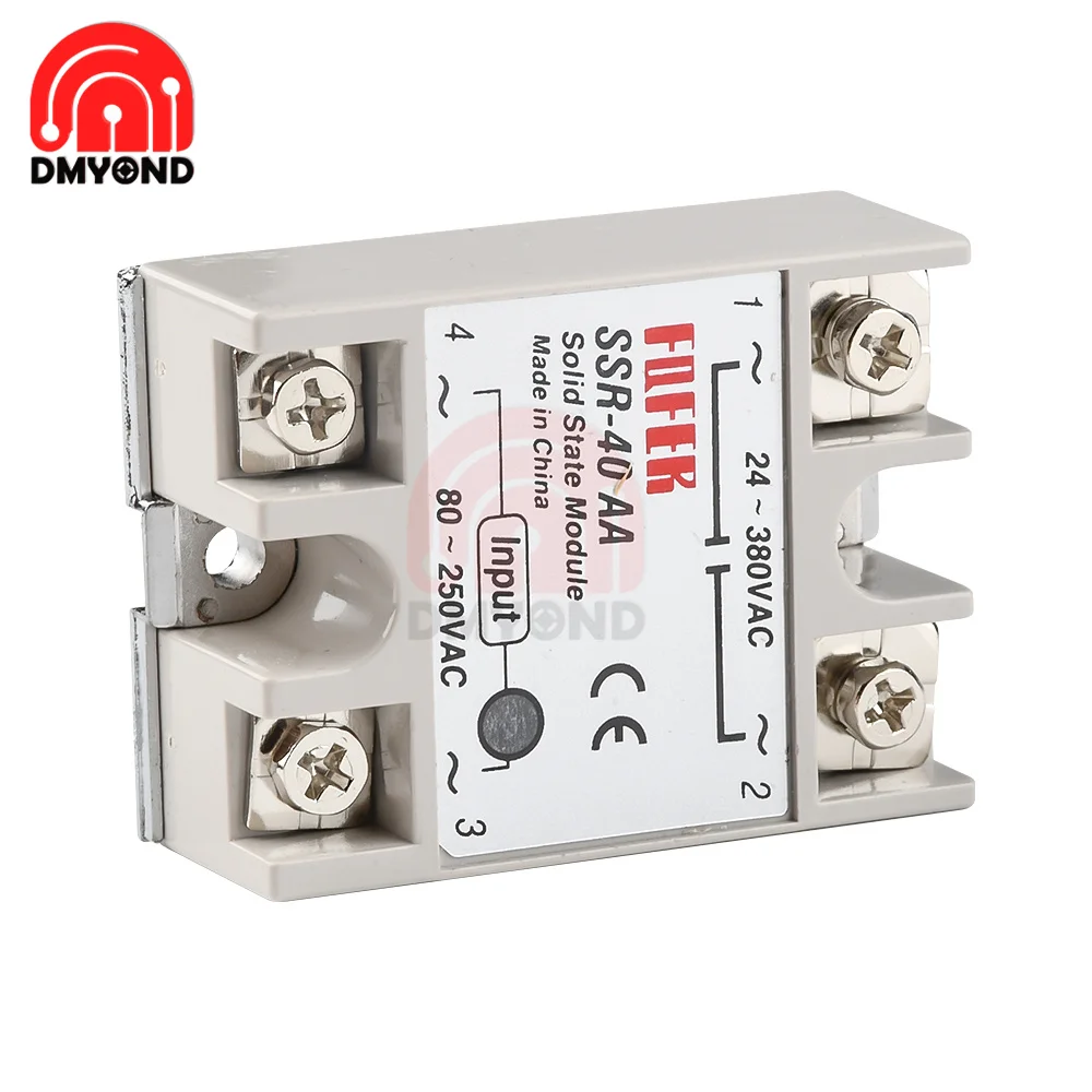 SSR 10AA 25AA 40AA 60AA 100AA твердотельные реле постоянного тока модуля на рост от 80 до 250V