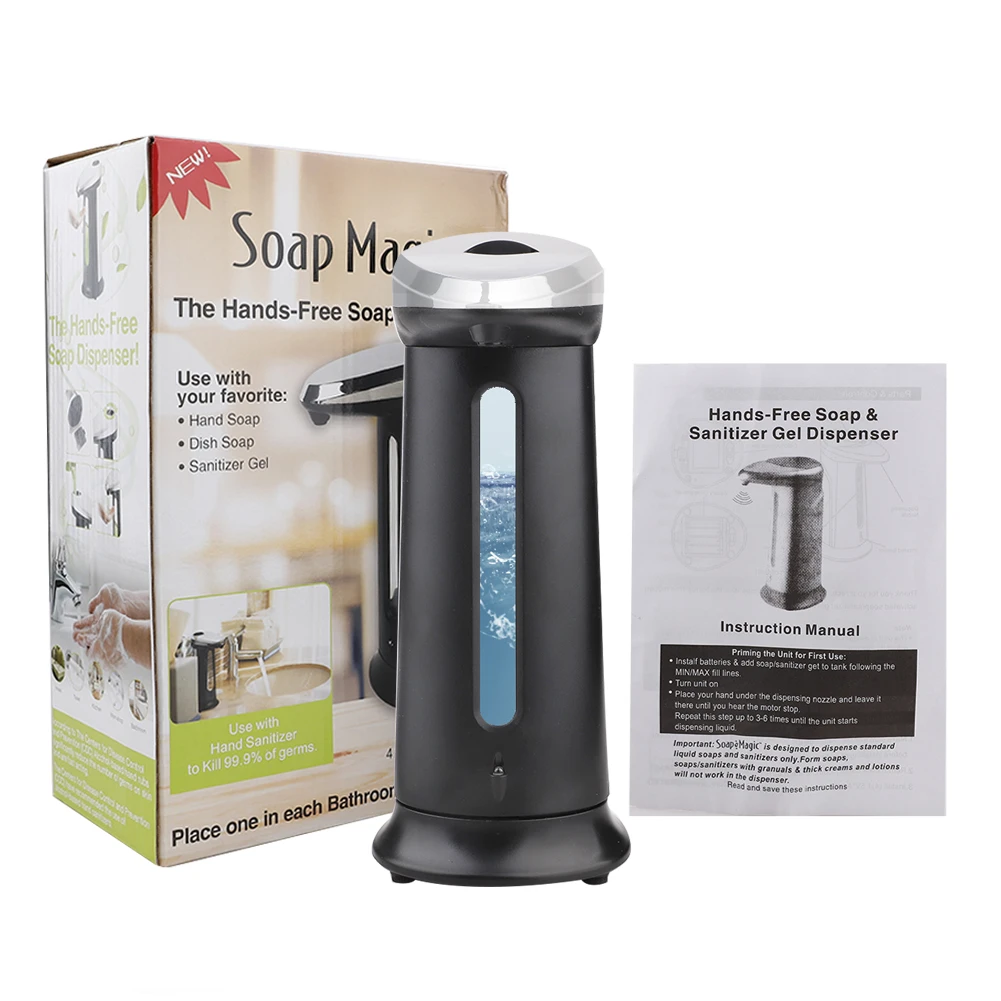 

Battery Powered Kitchen Bathroom Smart Sensor Hands free Pump Automatic Large Capacity Soap Dispenser Sanitizer Bottle