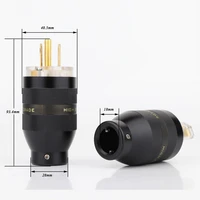 high quality p201 series rhodiumgold plated brass us version ac mains power cable connector hi end power plug adapter
